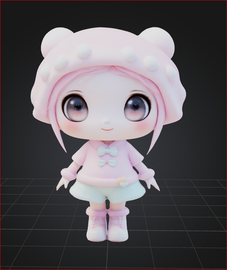 VRChat用のかわいい小柄な3Dモデル「Mochi Girl」