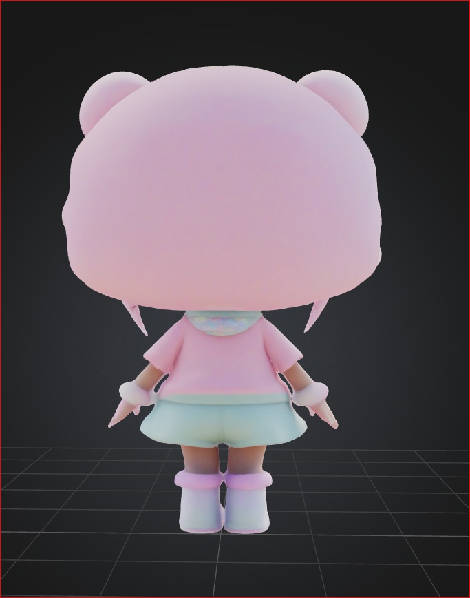 VRChat用のかわいい小柄な3Dモデル「Mochi Girl」 - dealsshop - 2/3