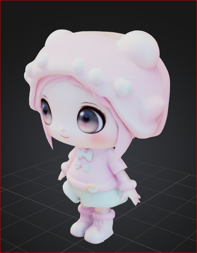 VRChat用のかわいい小柄な3Dモデル「Mochi Girl」 - dealsshop - 3/3