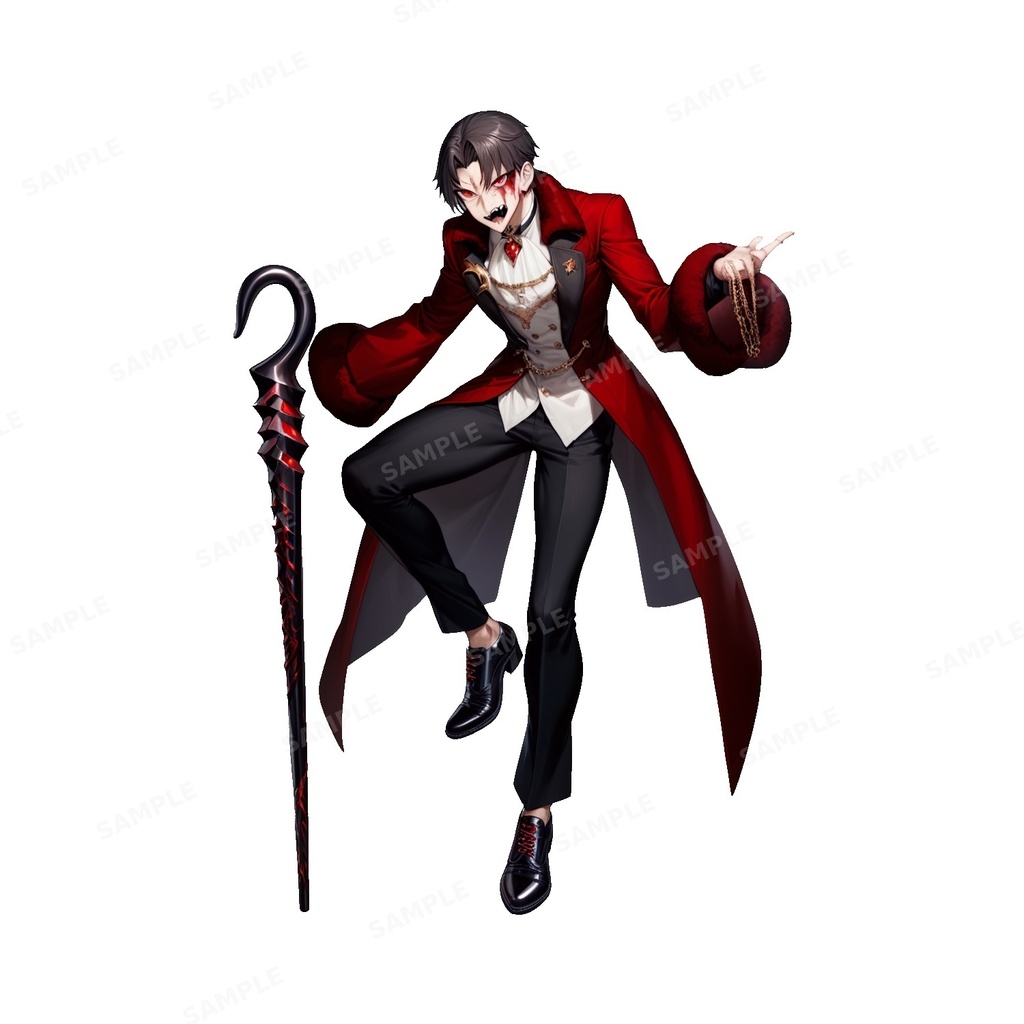 【ダークファンタジー】黄昏の吸血貴族_ヴァンパイアロード_立ち絵