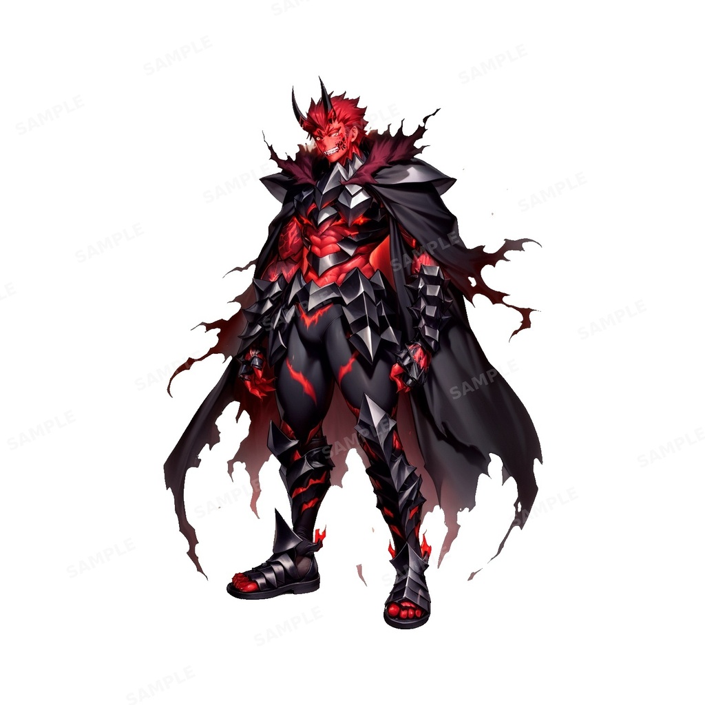 【ダークファンタジー】漆黒の鬼神_オニ_立ち絵