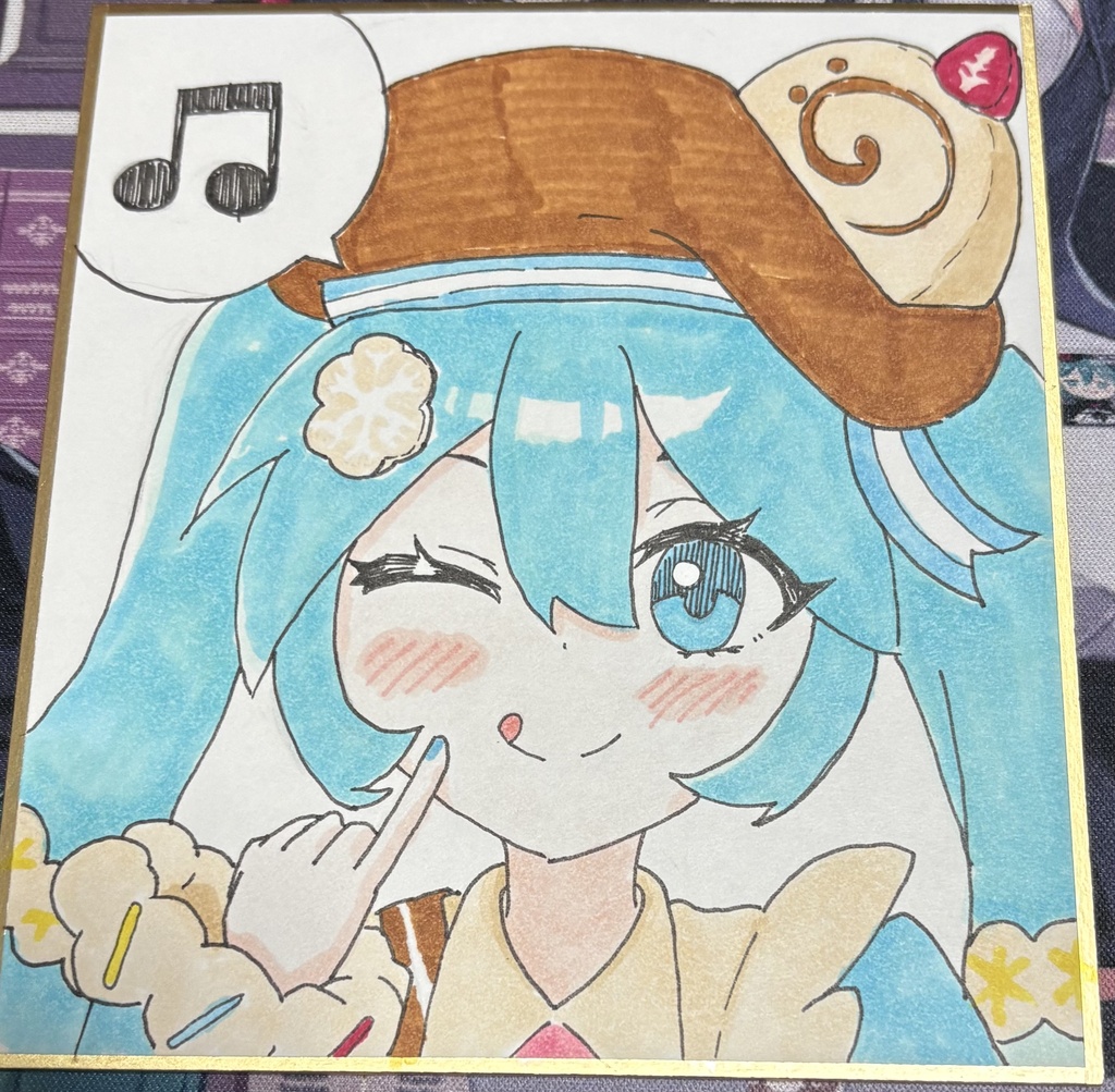 雪ミク2026 色紙