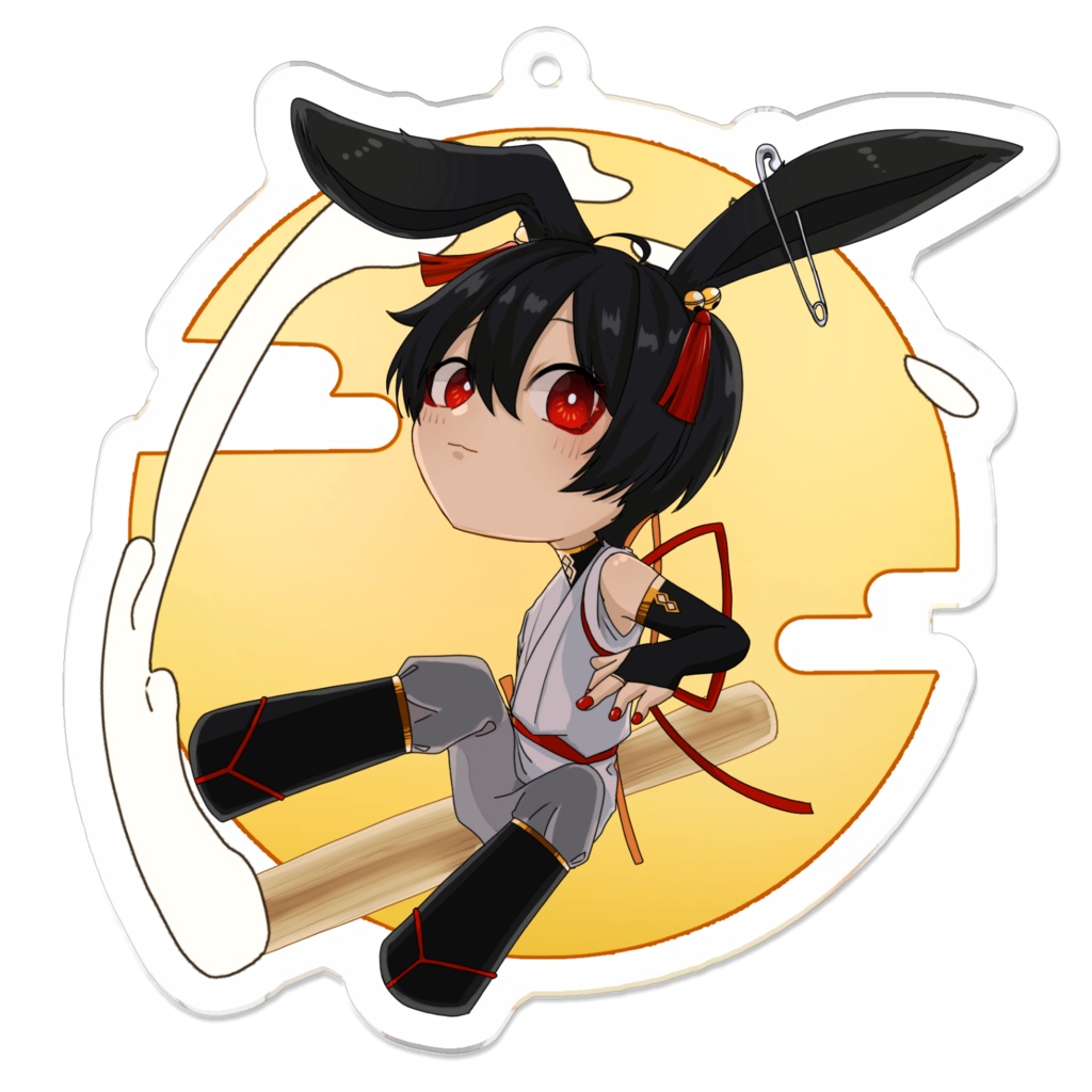 甘都転 お月見キーホルダー