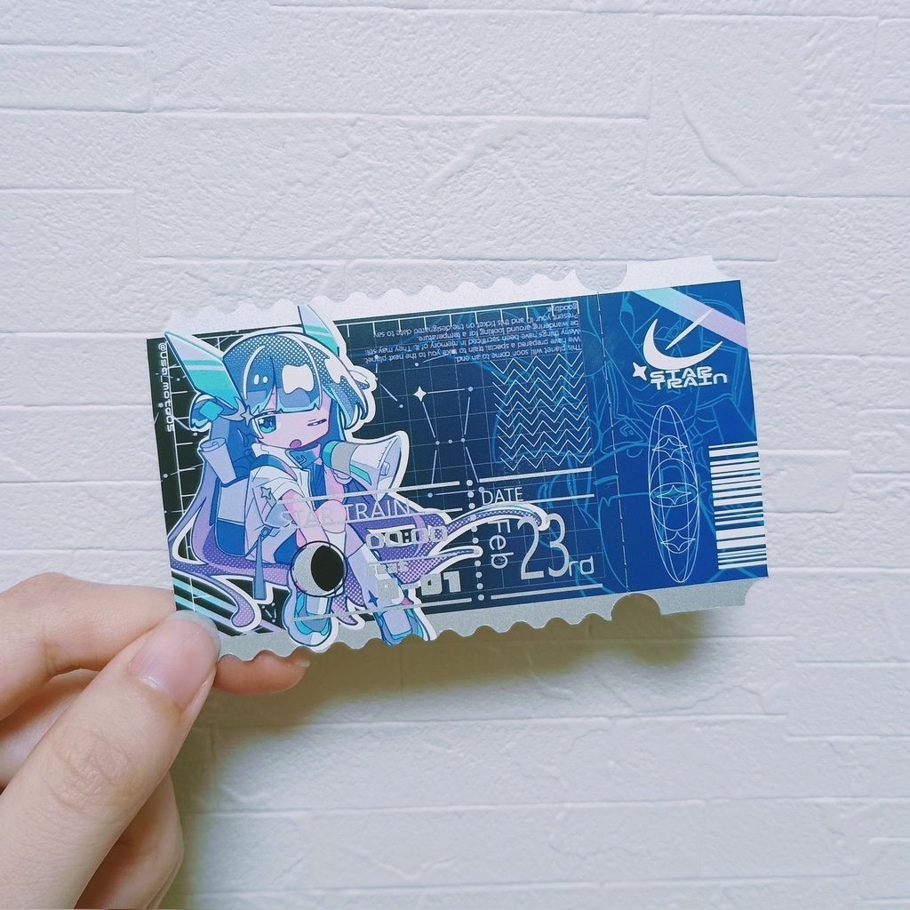 STAR TRAINチケット風カード