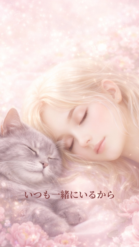 わたしを守るVol.4~歩き出す~|守護ネコと天使の壁紙 6枚セット iPhone/Android対応 お守りに