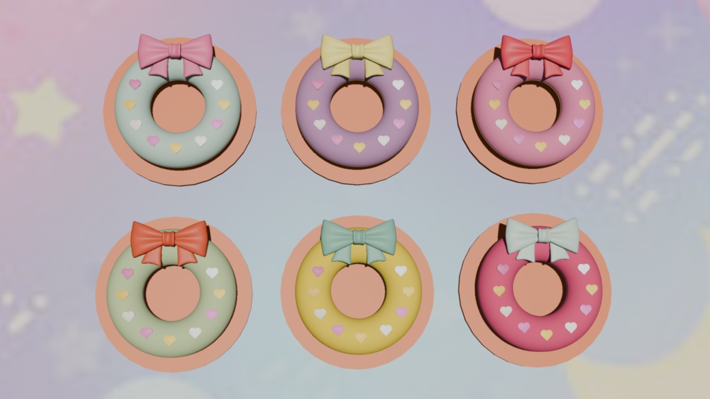 ゆめかわリボンドーナツ　6種セット