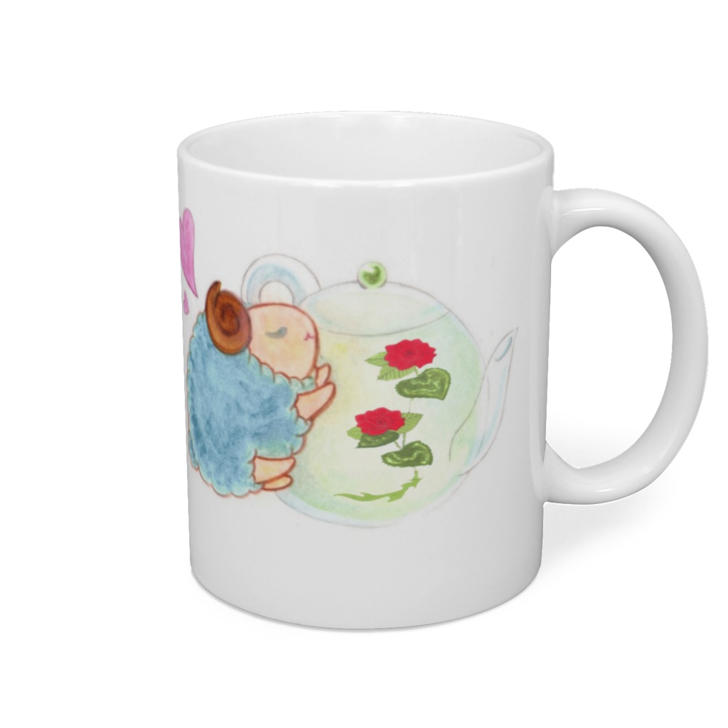 『羊のハーブティーのマグカップ。』