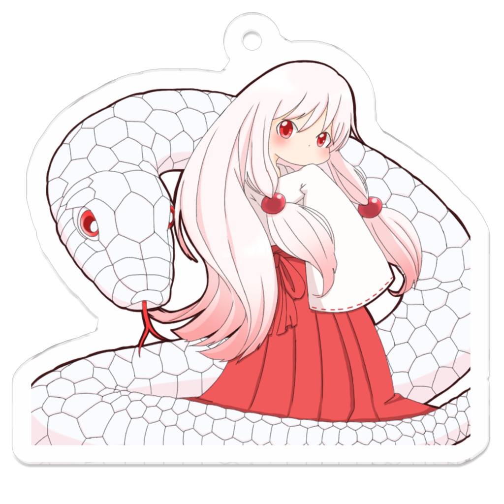 巫女さん(白ヘビ)