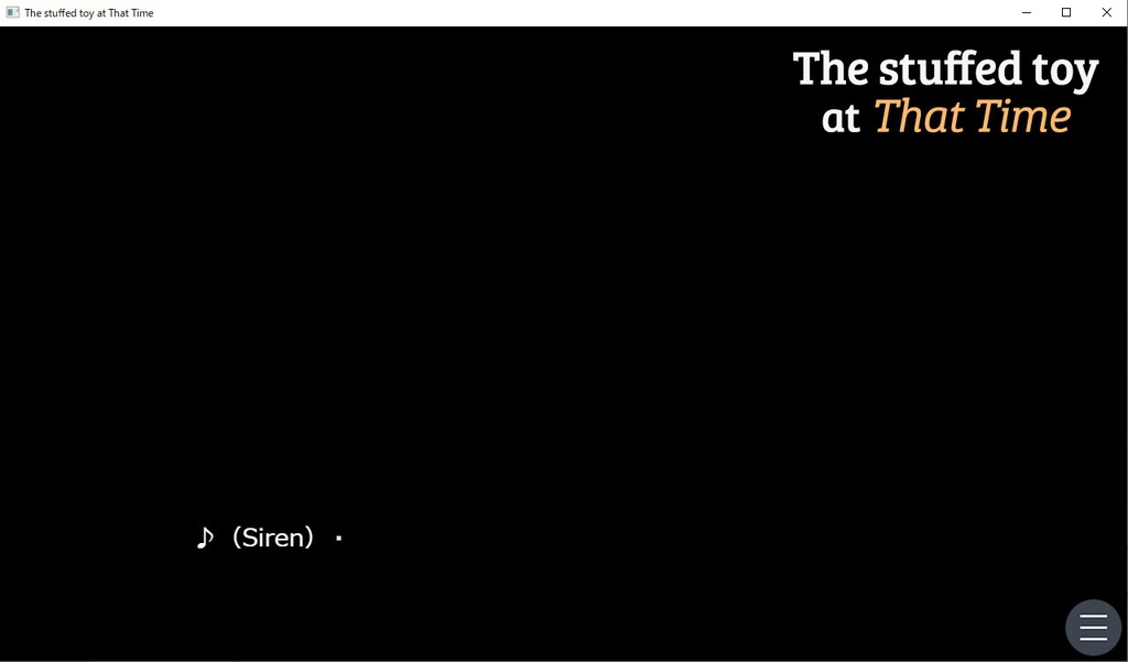 The stuffed toy at That Time