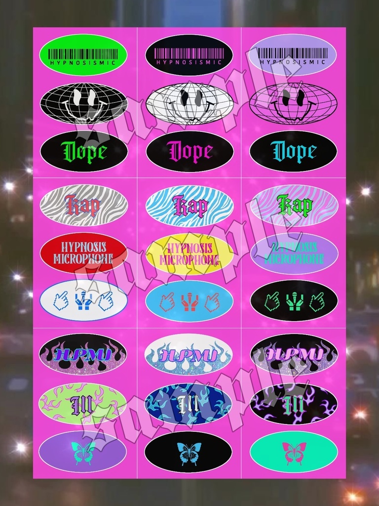 "Rebellious" glitter sticker