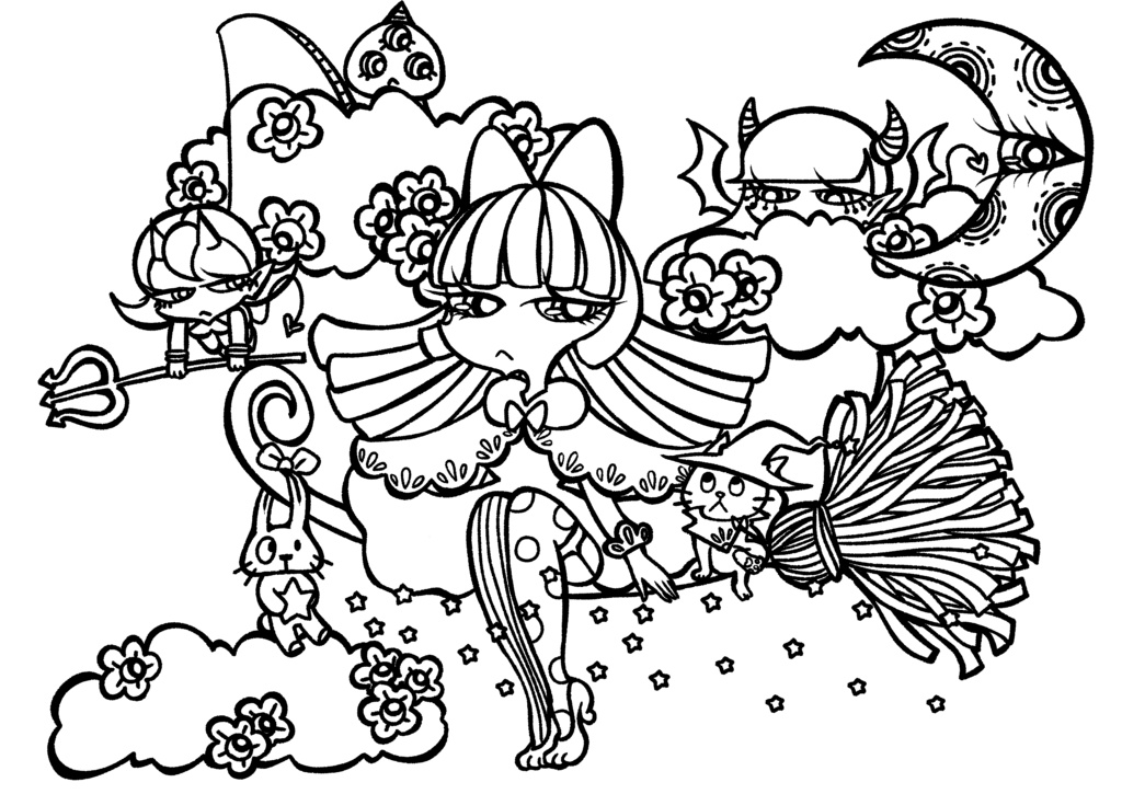 魔法使いの弟子サフィールちゃん~線画タイプ