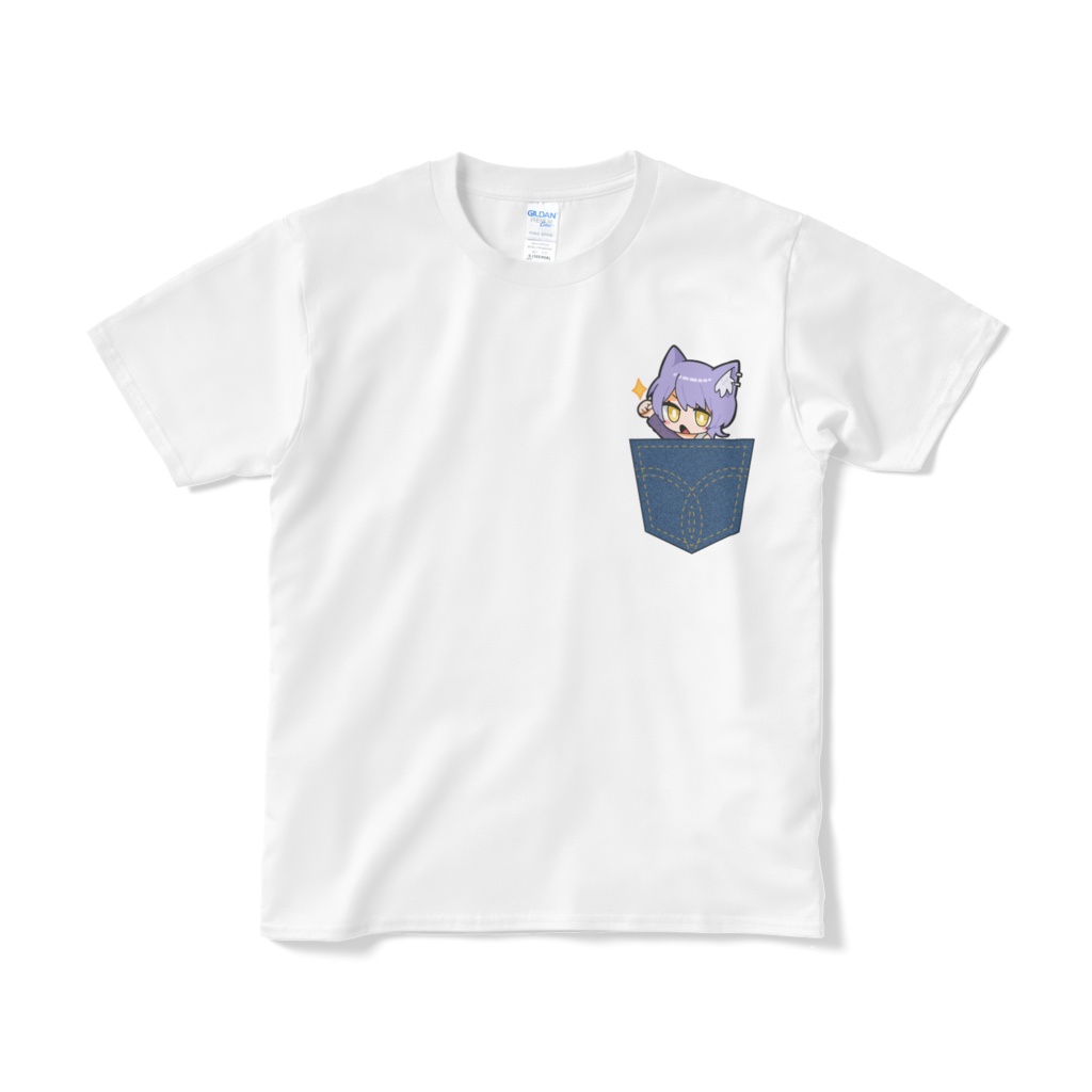 ポケットミニさちゃTシャツ(ホワイトorブラック)