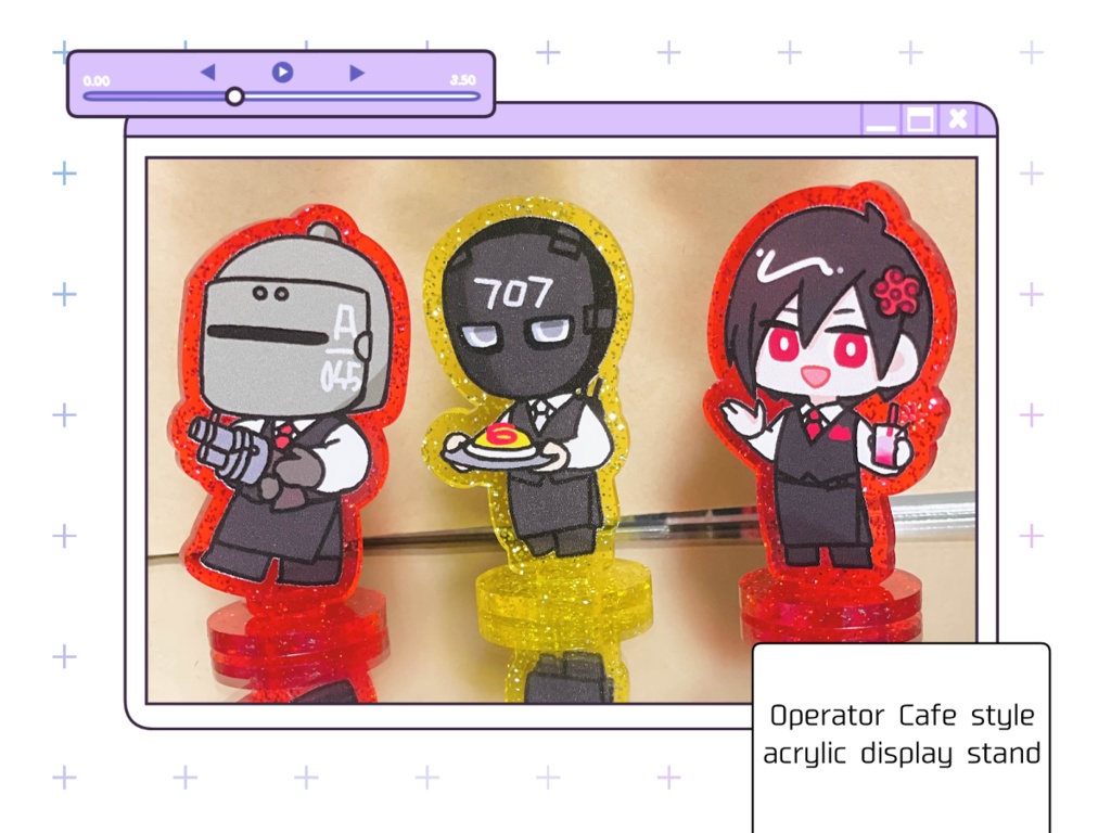 Cafe style acrylic stand