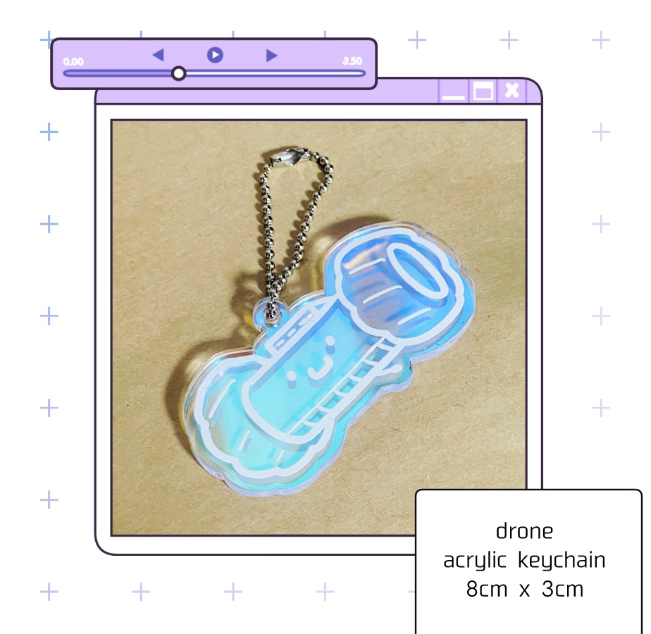 drone acrylic keychain