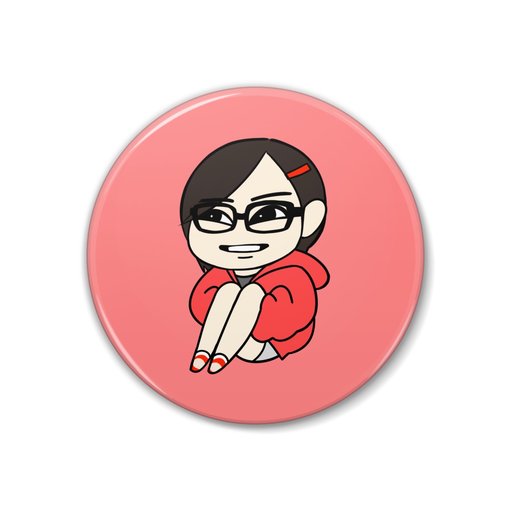 眼鏡娘。かえで　缶バッジ