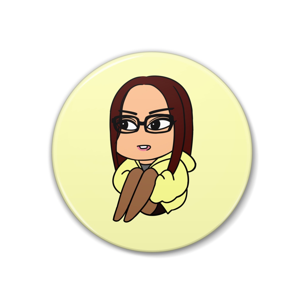 眼鏡娘。はるな　缶バッジ