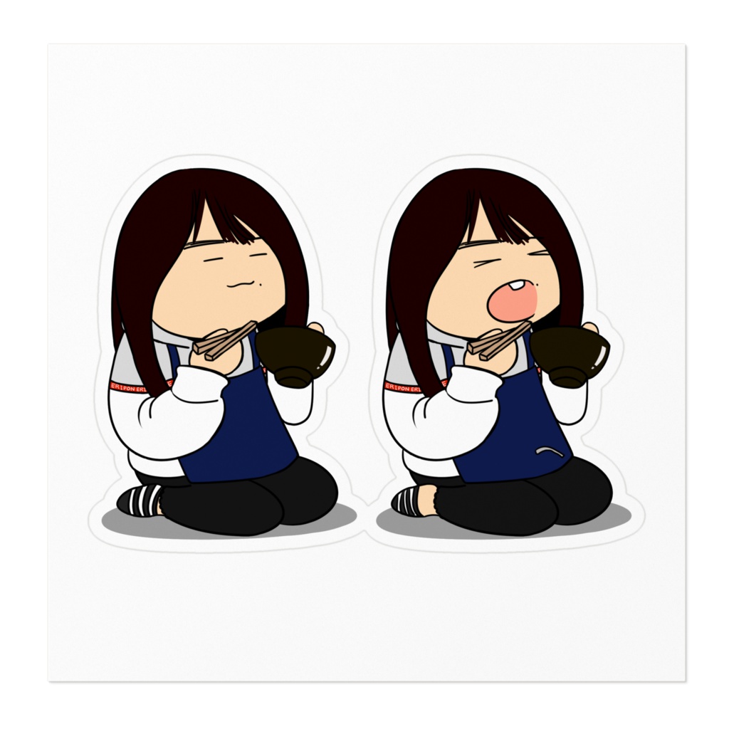 わんこそばヤシ ステッカー