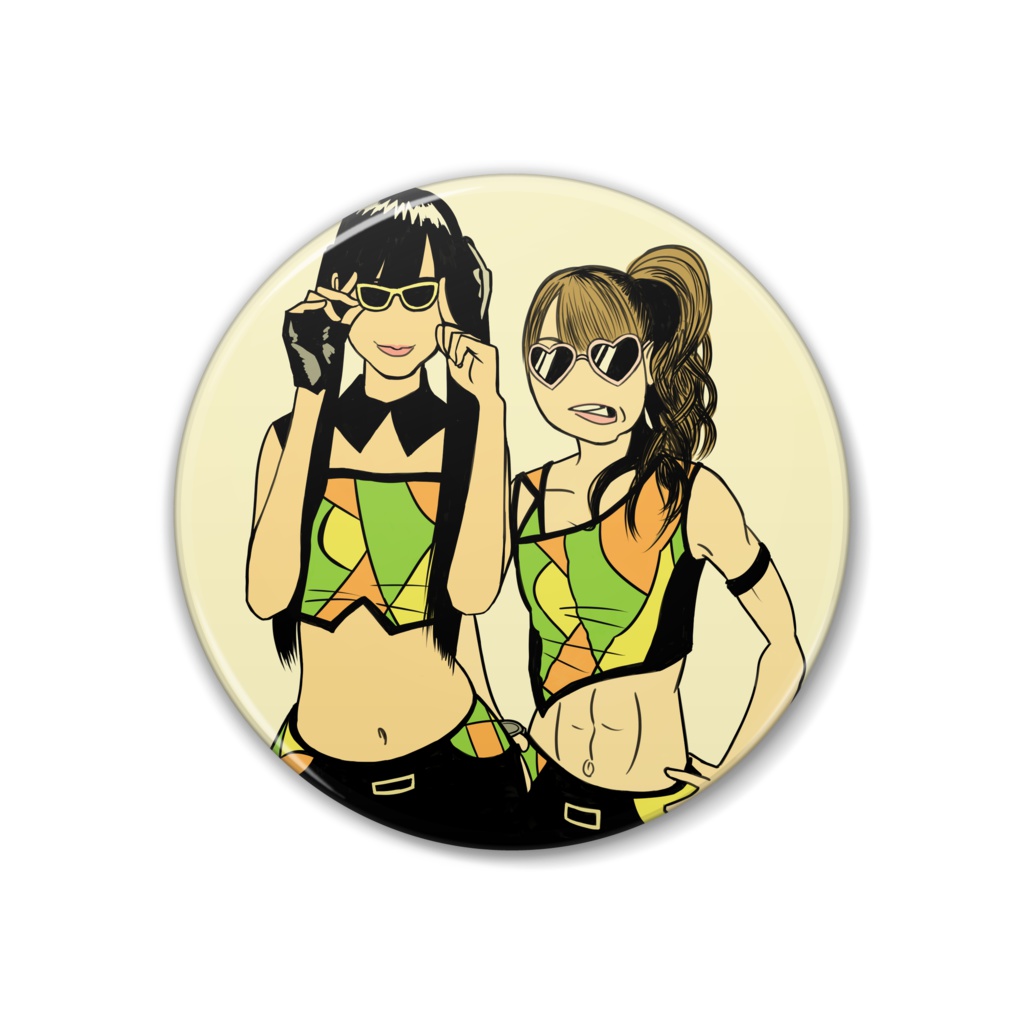 飯石グラサン 缶バッジ