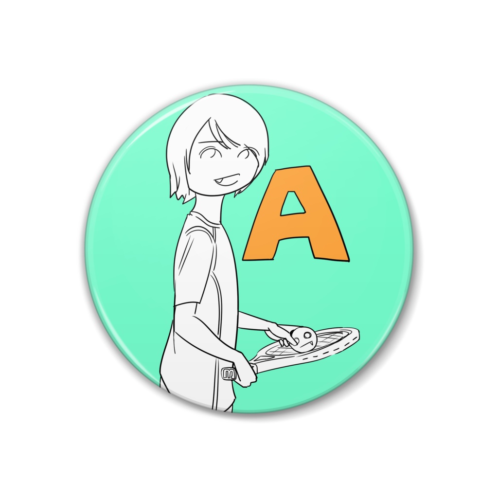 AはエースのA 缶バッジ