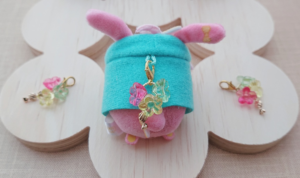 🍬キャンディと🌼お花の小さなチャーム(うちのこマーク)