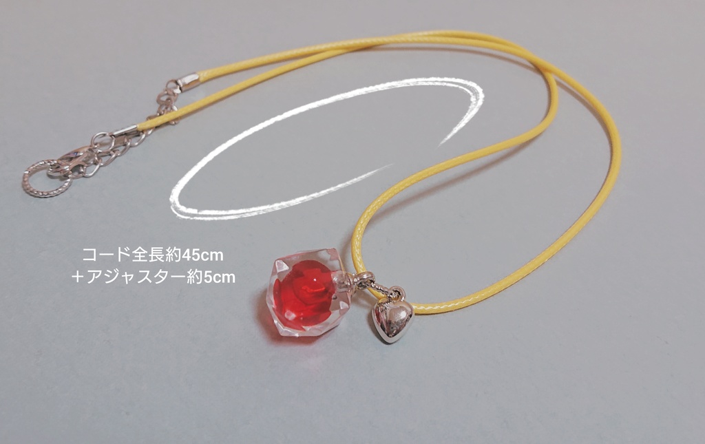❤️チョーカーネックレス❤️赤×紐黄