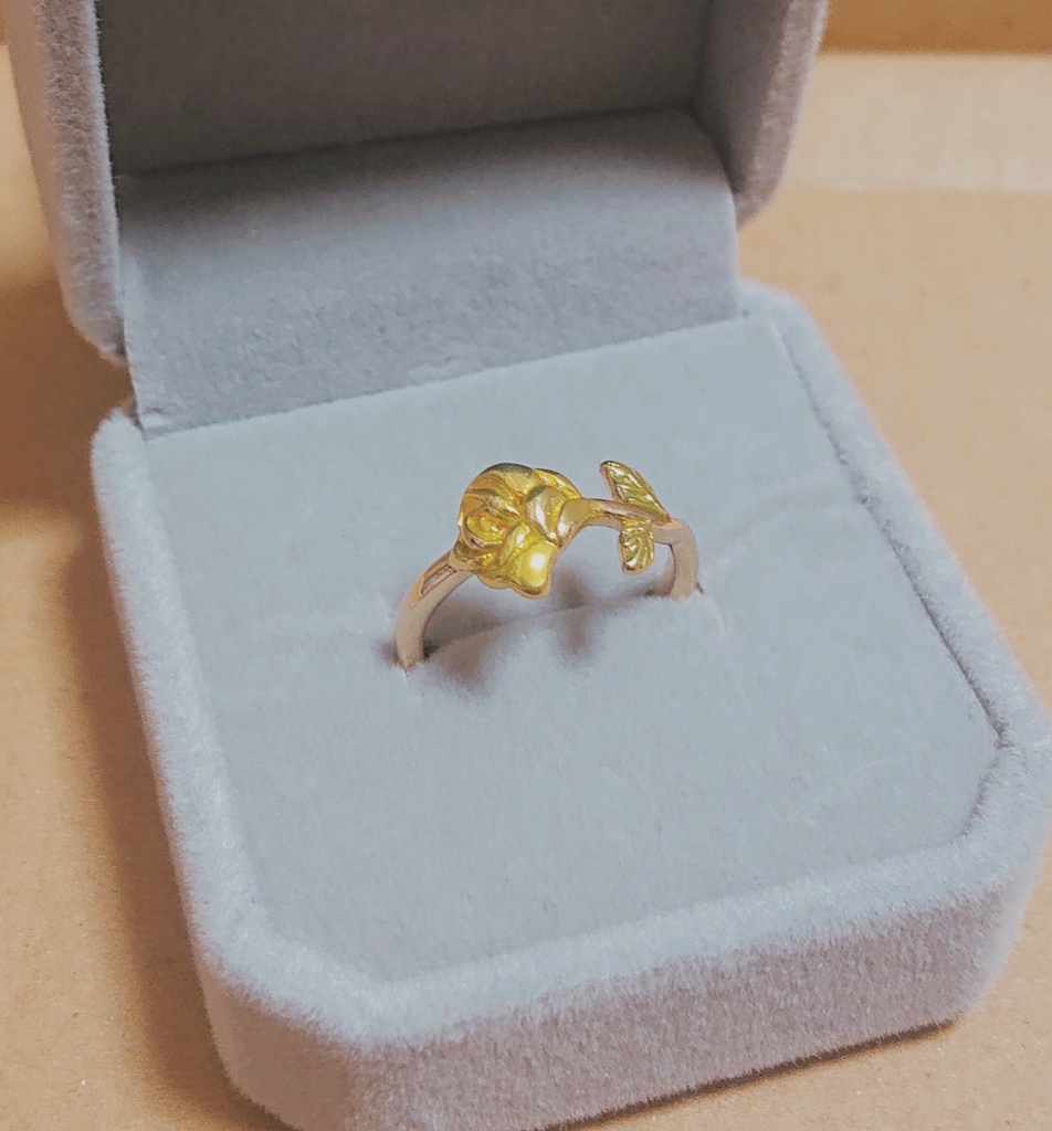 🥂黄色い薔薇リング・ケース付②🥂