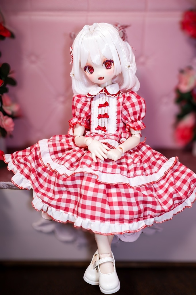 DD,SDM　赤チェックワンピース