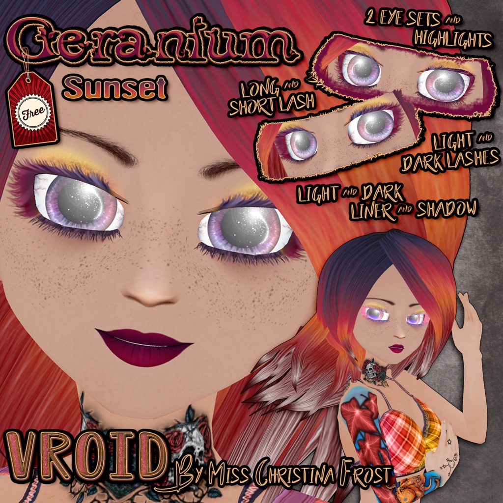 Geranium Sunset Eye and Eye Makeup Set