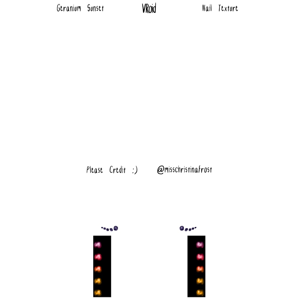 Geranium Sunset Nail Pack