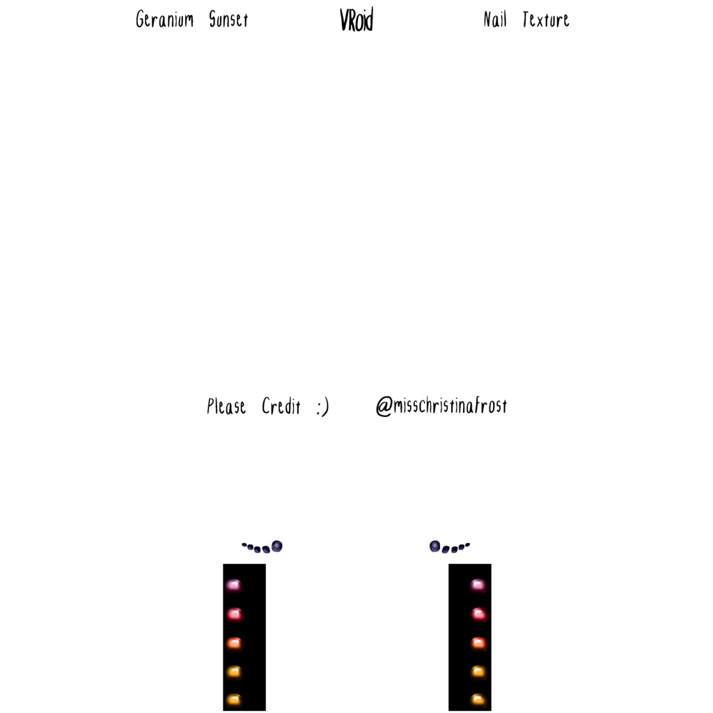 Geranium Sunset Nail Pack