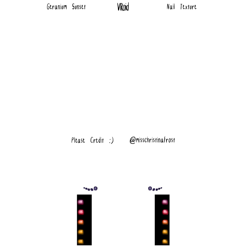 Geranium Sunset Nail Pack