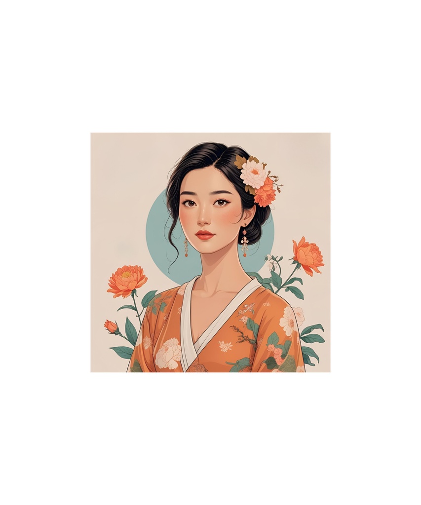 季節と花のレトロイラスト 20枚セット 1