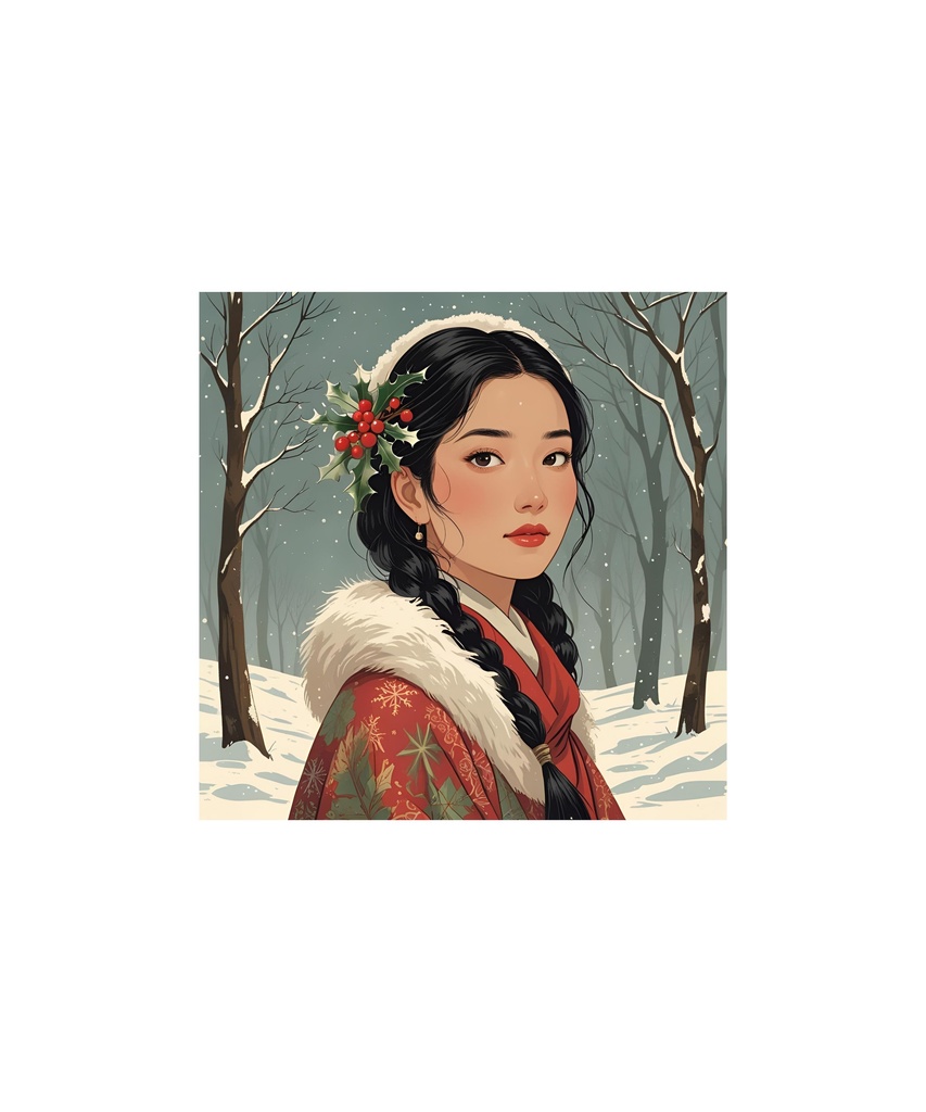 季節と花のレトロイラスト 20枚セット 1