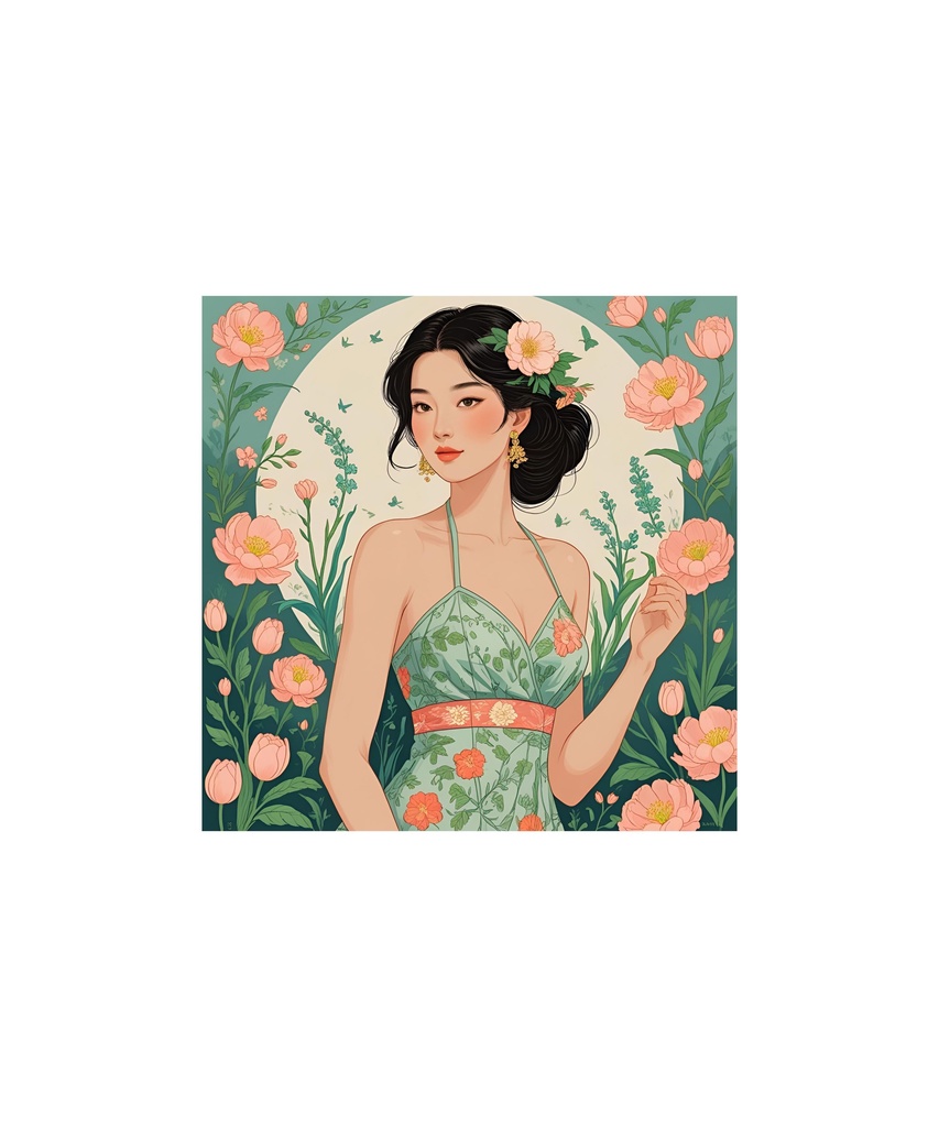 季節と花のレトロイラスト 20枚セット 1