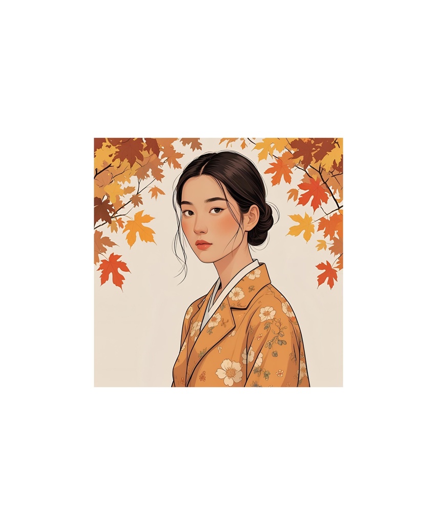 季節と花のレトロイラスト 20枚セット 2