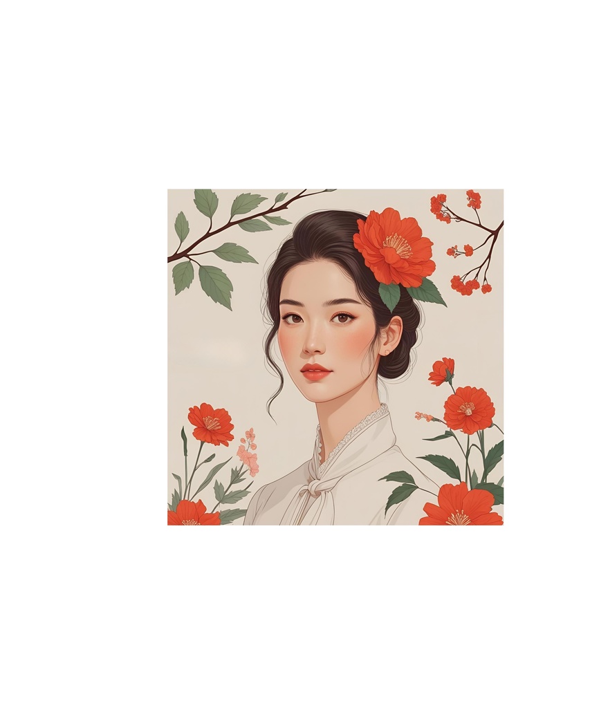 季節と花のレトロイラスト 20枚セット 2