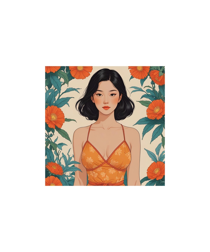 季節と花のレトロイラスト 20枚セット 2