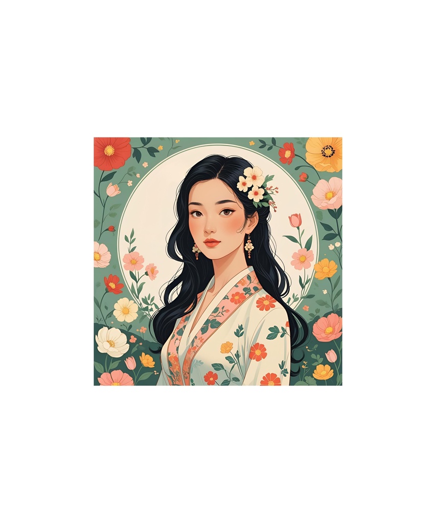 季節と花のレトロイラスト 20枚セット 2