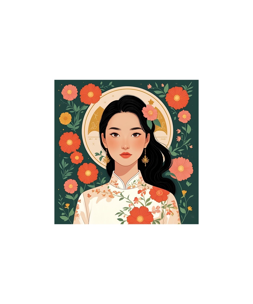 季節と花のレトロイラスト 20枚セット 3