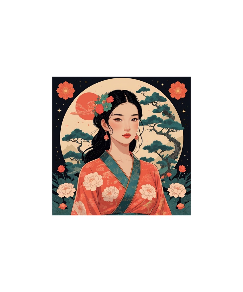 季節と花のレトロイラスト 20枚セット 3