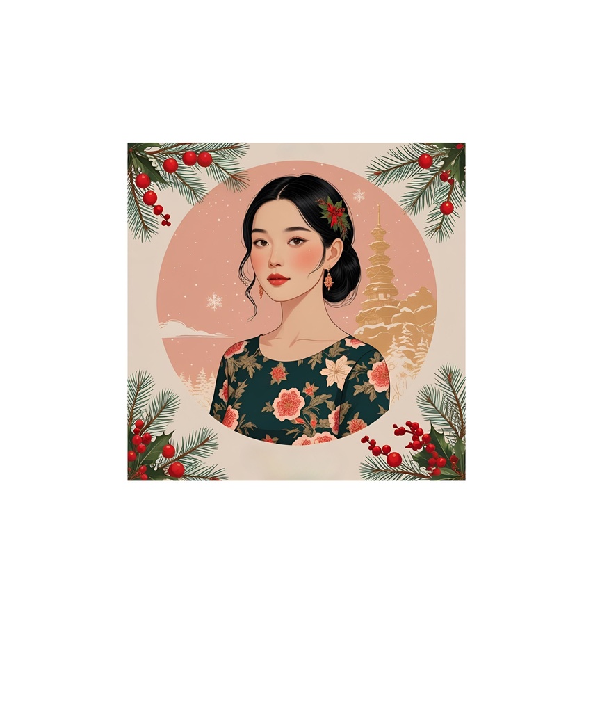 季節と花のレトロイラスト 20枚セット 3