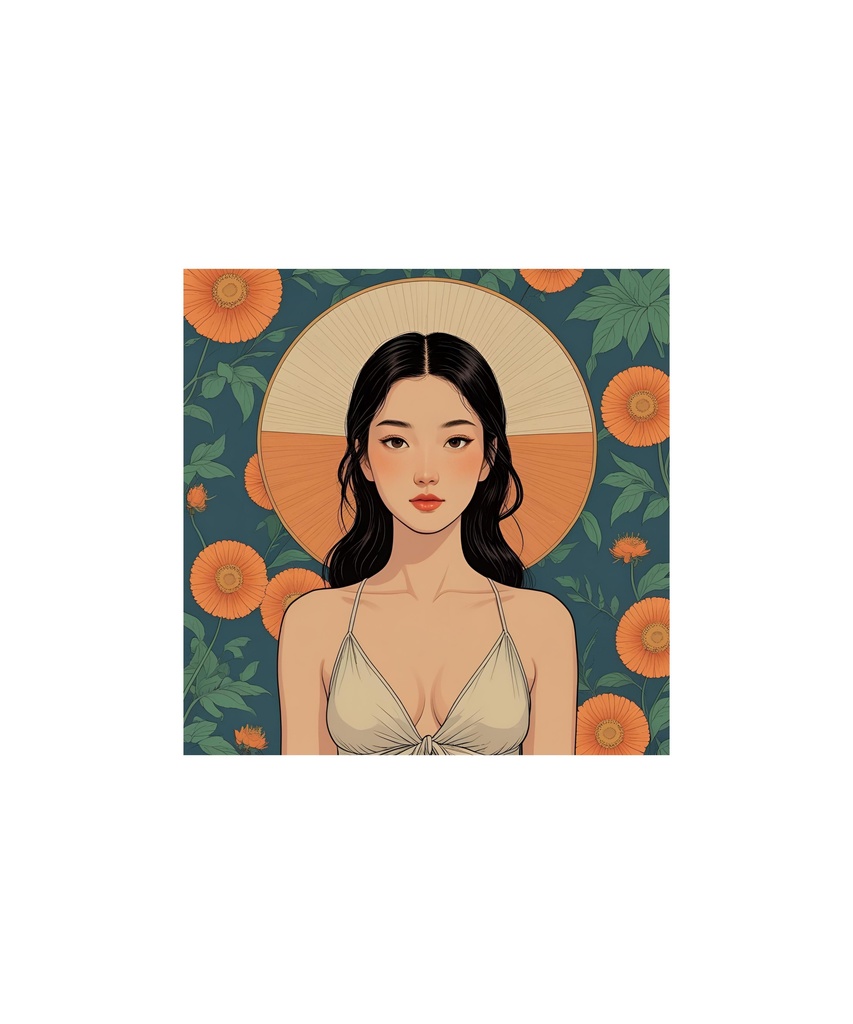 季節と花のレトロイラスト 20枚セット 3