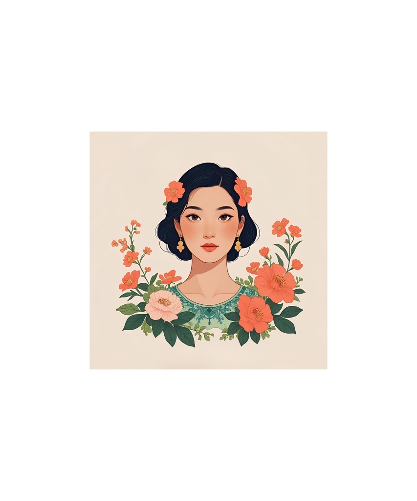 季節と花のレトロイラスト 20枚セット 3