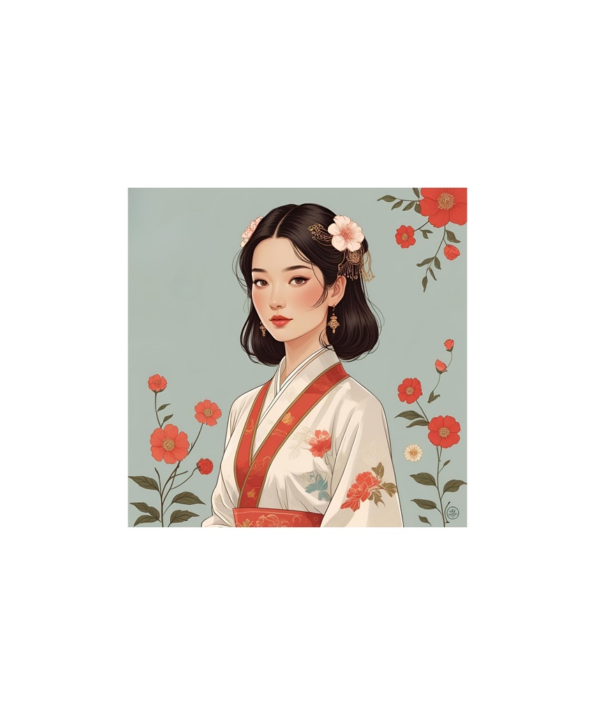 季節と花のレトロイラスト 20枚セット 3