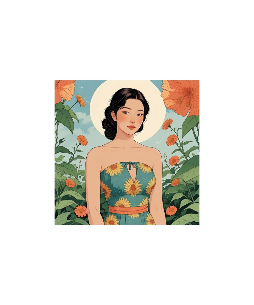 季節と花のレトロイラスト 20枚セット 3