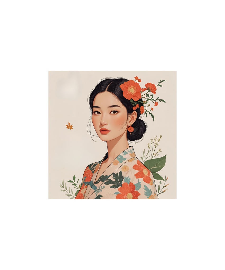 季節と花のレトロイラスト 20枚セット 3