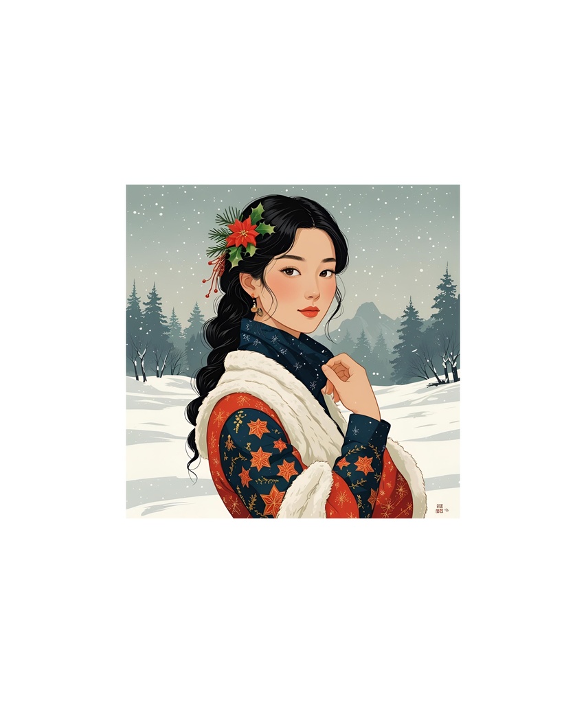 季節と花のレトロイラスト 18枚セット