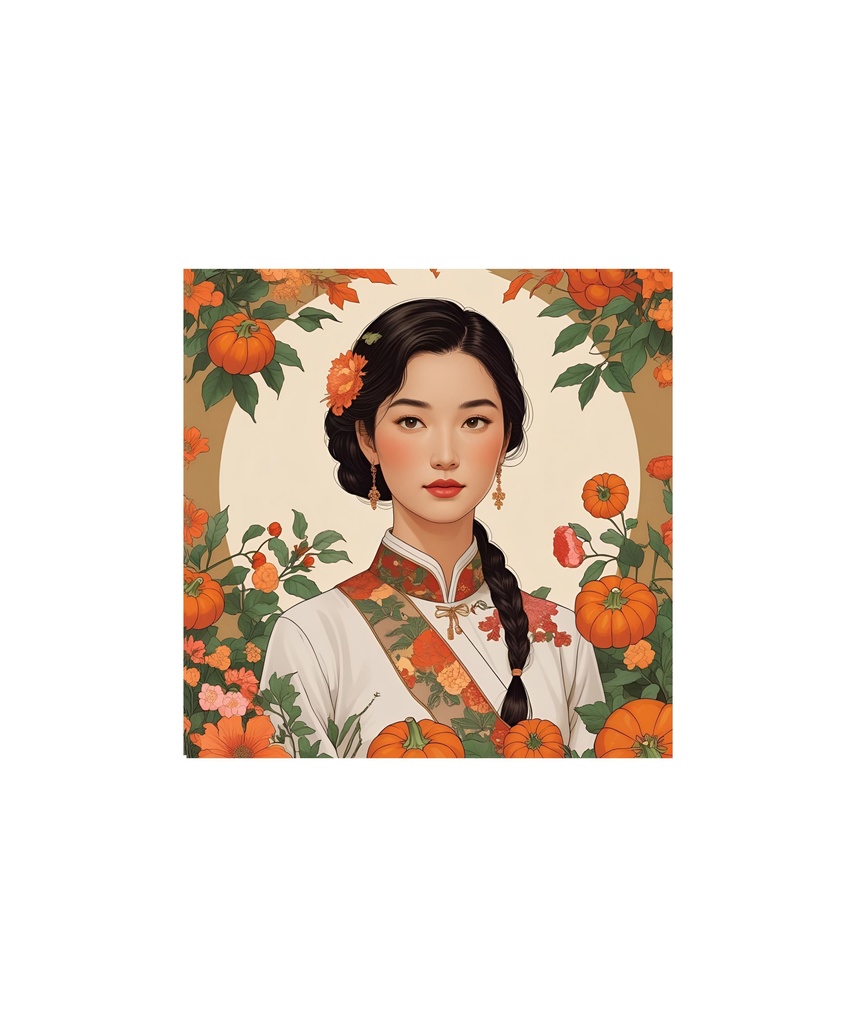 季節と花のレトロイラスト 18枚セット