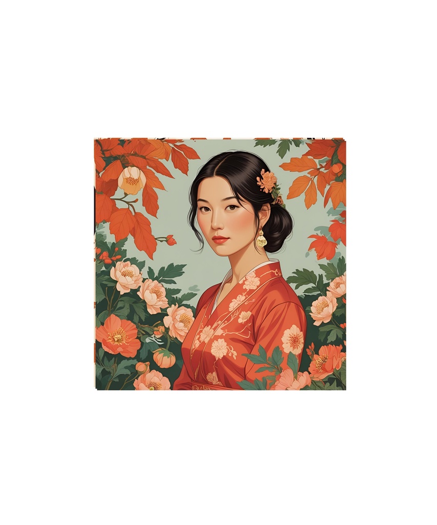 季節と花のレトロイラスト 18枚セット