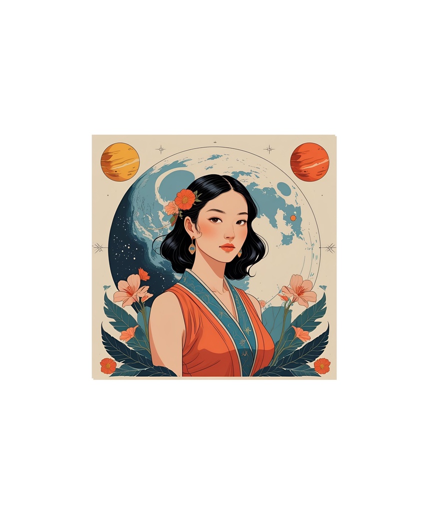 星座と惑星モチーフ レトロイラストセット 88枚